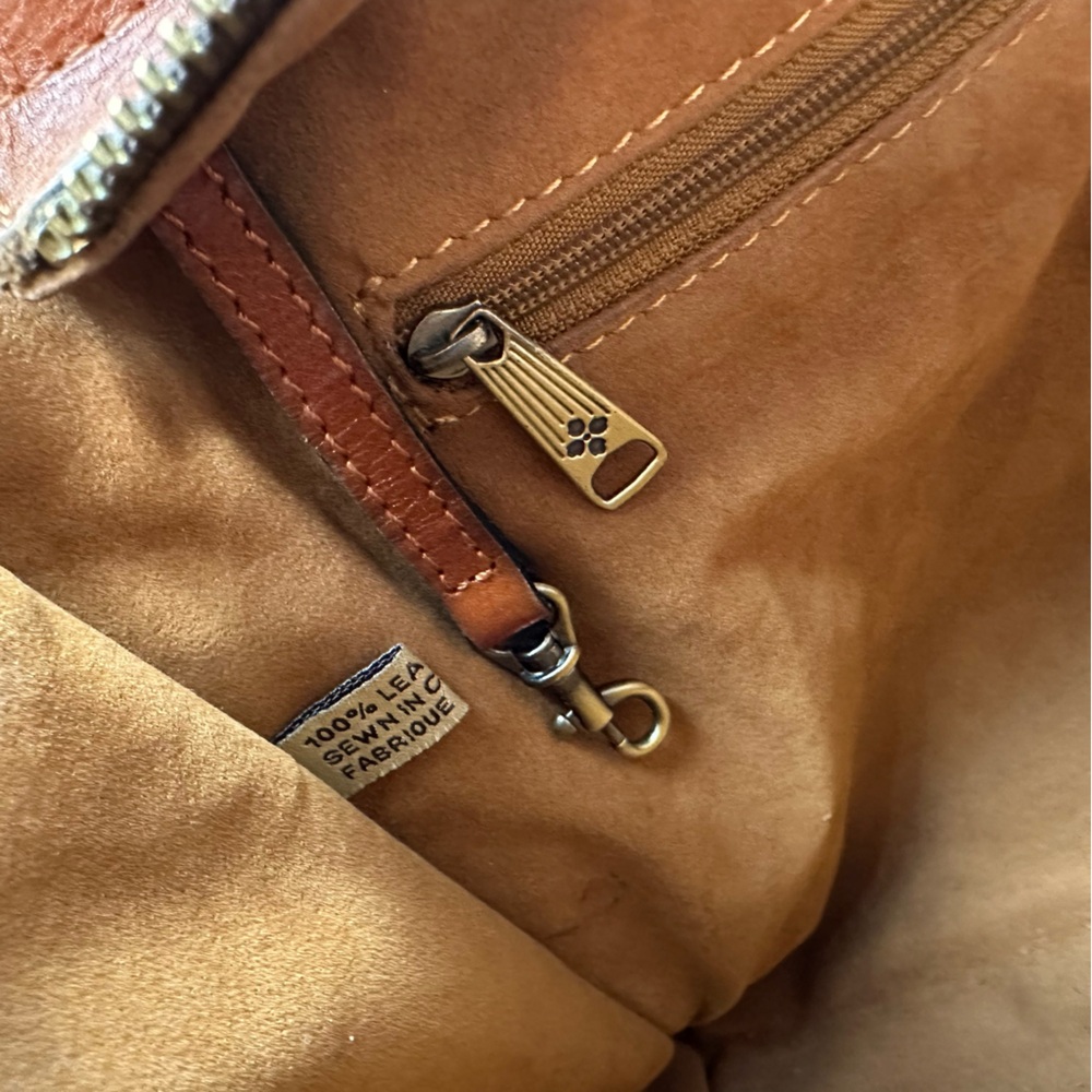 Patricia Nash Zancona Cracked Rose Leather Tote Satchel - Picture 11 of 13